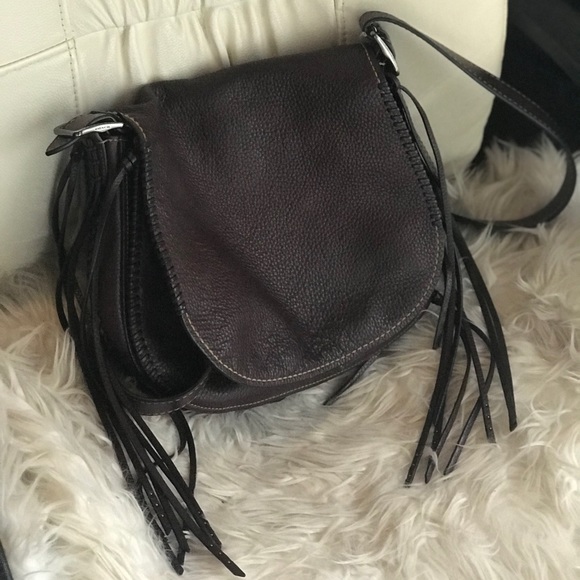 coach fringe saddle bag